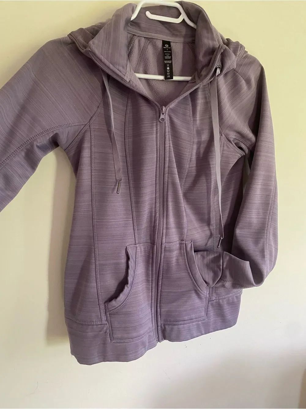90 Degree By Reflex Lavender Full-Zip Jacket with Hood Hoodie